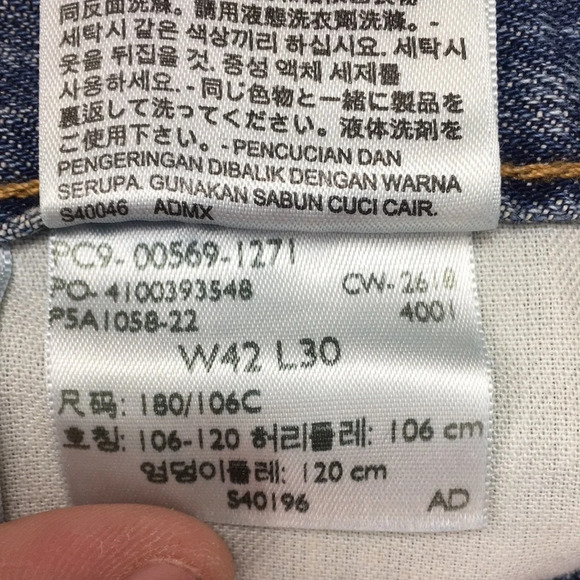 Levi's 569 Straight Jeans Mens 42x30‎ Medium Wash Cotton Denim - Picture 10 of 10